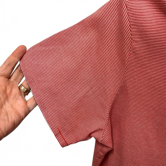 Magnolia Lane Red & White Stripe PGA Masters Polo 100% Cotton Size Large - Picture 2 of 10